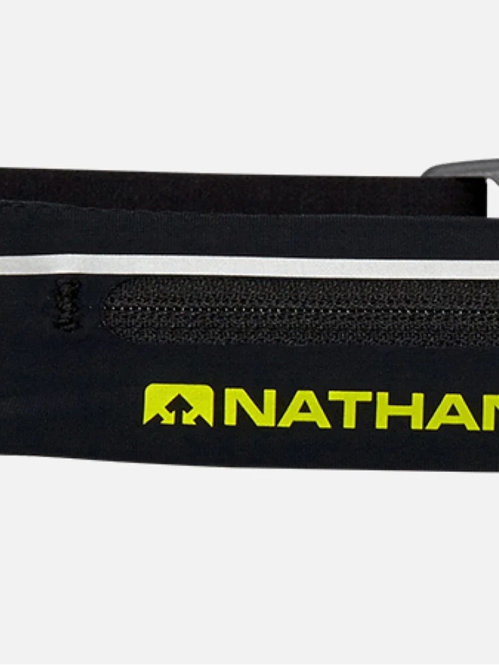 Nathan Black Reflective Running Belt with Neon Yellow Logo